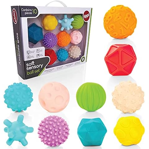 Tippi Sensory Balls For Babies - Set of 10 Soft Sensory Balls - Sensory Toys For Babies - Baby Balls For Babies From Birth - Baby Sensory Toys Cover