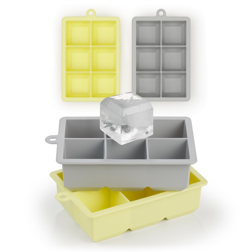 Blumtal stampo ghiaccio silicone 2x6 - stampo ghiaccio con coperchio - stampi ghiaccio per cocktail da 4,4cm