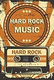  Hard Rock Music Notebook: Retro Vintage Hard Rock Music Cassette Journal 6 x 9 inch 120 lined pages gift