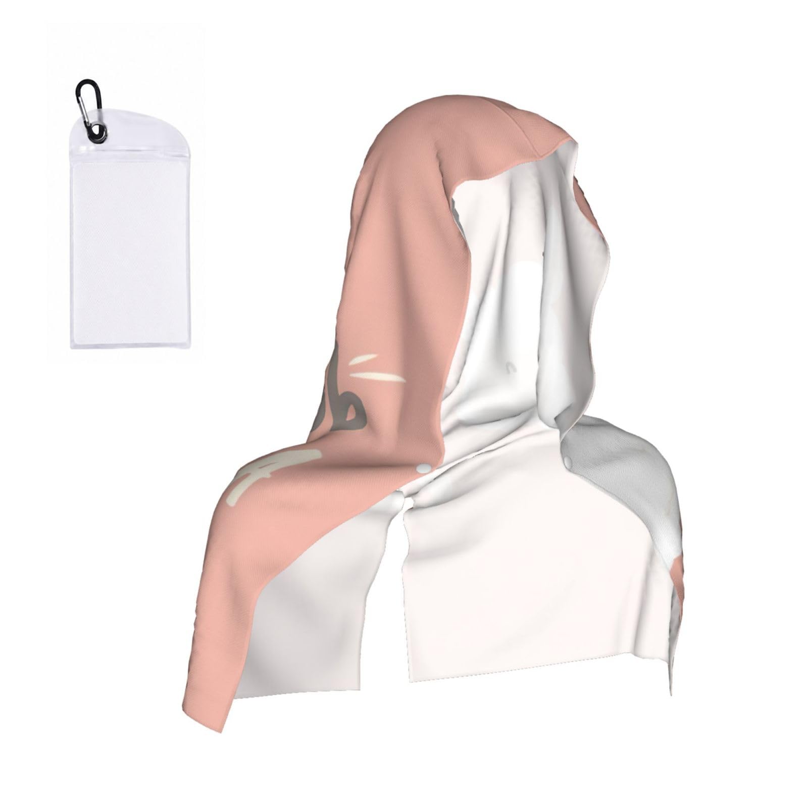 DUWAA Cute Llama Print Reusable Hoodie Cooling Neck Wrap, Hot Weather Outdoor Sports Workout Head Towel For Stay Chill