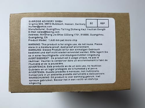 TAEING Pet Mikrochips, 134,2 kHz Mikrochip für Haustiere, Mikrochip Kit für Hunde und Katzen für Haustiere für die tierärztliche Verwaltung (1.4x8mm, stück, 2)