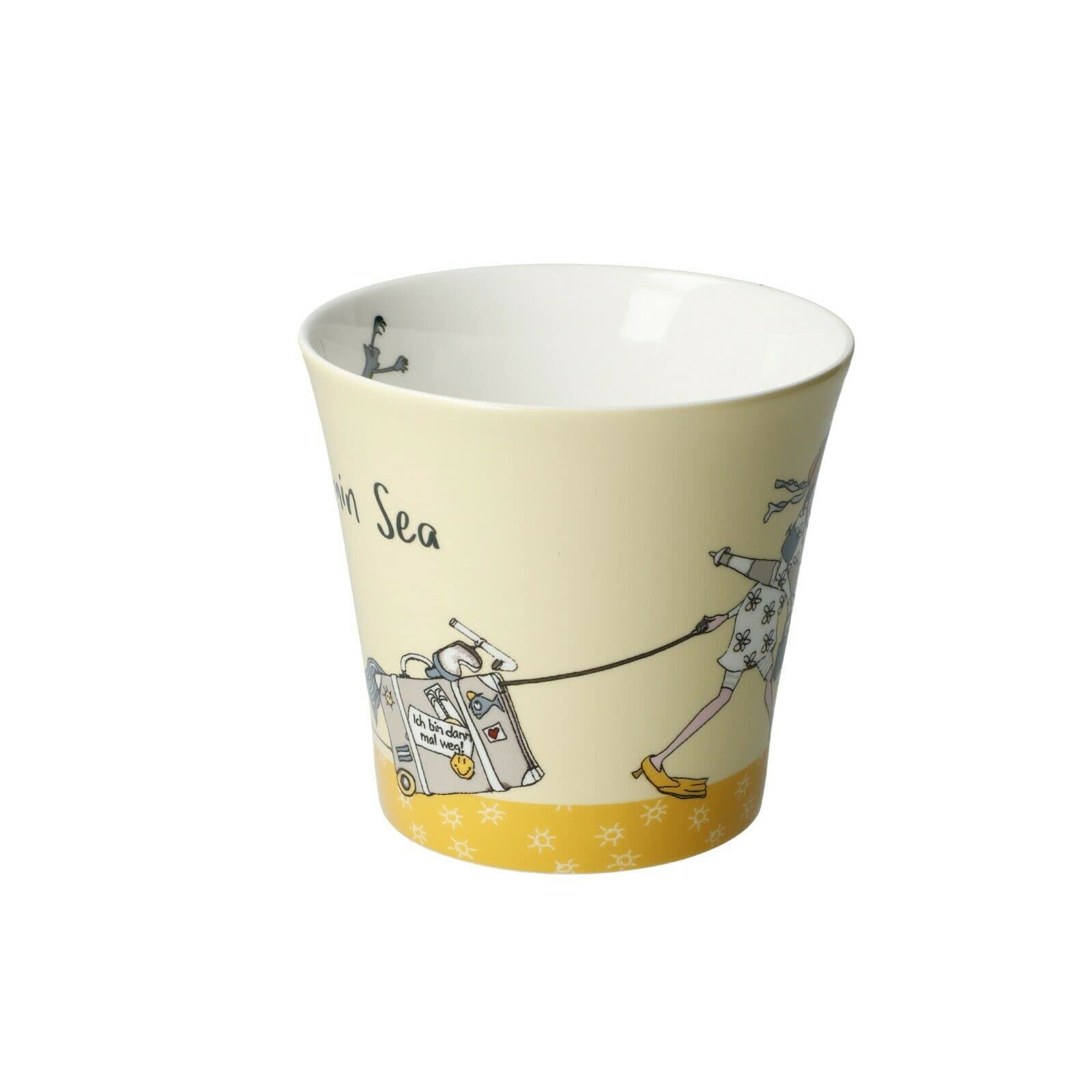 Goebel Künstlerbecher „Ich Muss Gar Nix“ – Fine Bone China Tasse Von Barbara Freundlieb, 13x10x9,5 Cm