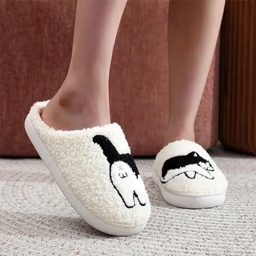 Image of Women's Men's Cute Frog Slippers Fuzzy Memory Foam Kawaii Cartoon Animal Slippers Winter Warm Fluffy Shoes