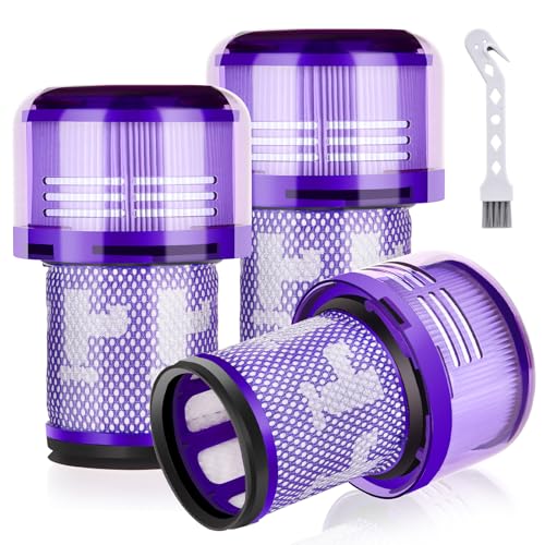 Leadaybetter Ersatzfilter Filter für Dyson V12 Detect Slim Absolute Staubsauger, Waschbar Ersatzteile Hepa Filter Zubehör mit 1 Bürste,Ersetzen Sie # 971517-01
