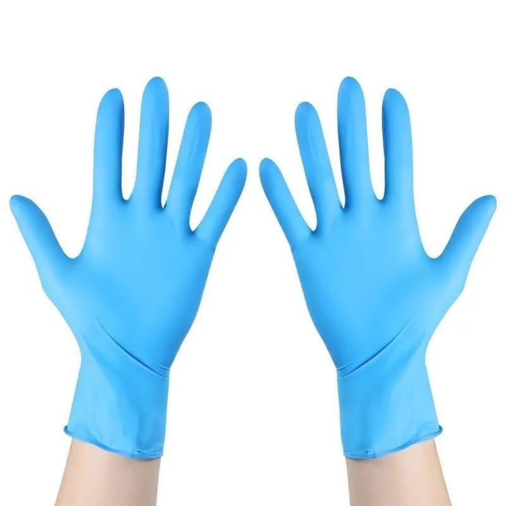 Hand Gloves Nitrile Latex Rubber Gloves Best For Food Work Garden rubber hand gloves for food mixing (Pack - 100 Pcs) (B0CXMBDHW1) Amazon Price History, Amazon Price Tracker