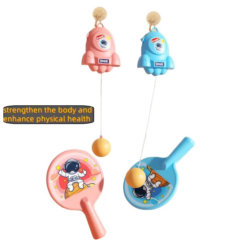 TOYSNAP Rope Ball, Adjustable Hanging Table Tennis Trainer, Portable Table Tennis Set with Paddle and Balls for Kids, Indoor Hanging Game, Fun Toy, Adjustable Door Tennis Competition 4