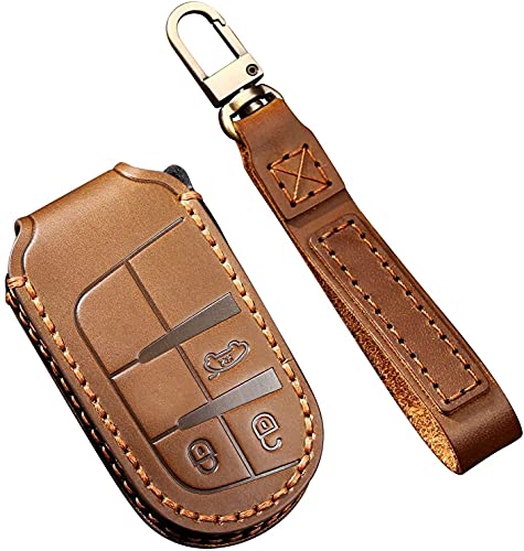 Protection de clé pour Fiat 500X en cuir marron idéale pour trajets