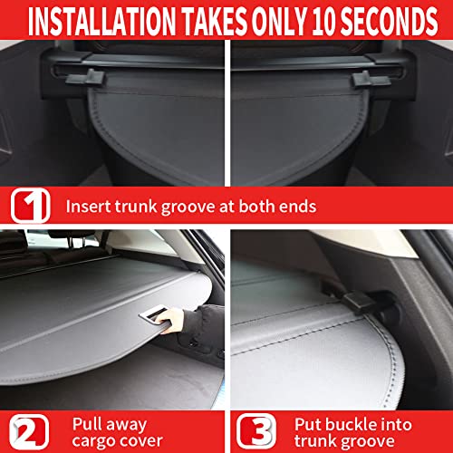 Marretoo for Hyundai Santa Fe Cargo Cover 2019 2020 2021 2022 2023 for Hyundai Santa Fe Accessories Black Retractable Trunk Cover Security Shield Shade by Marretoo - Image 4