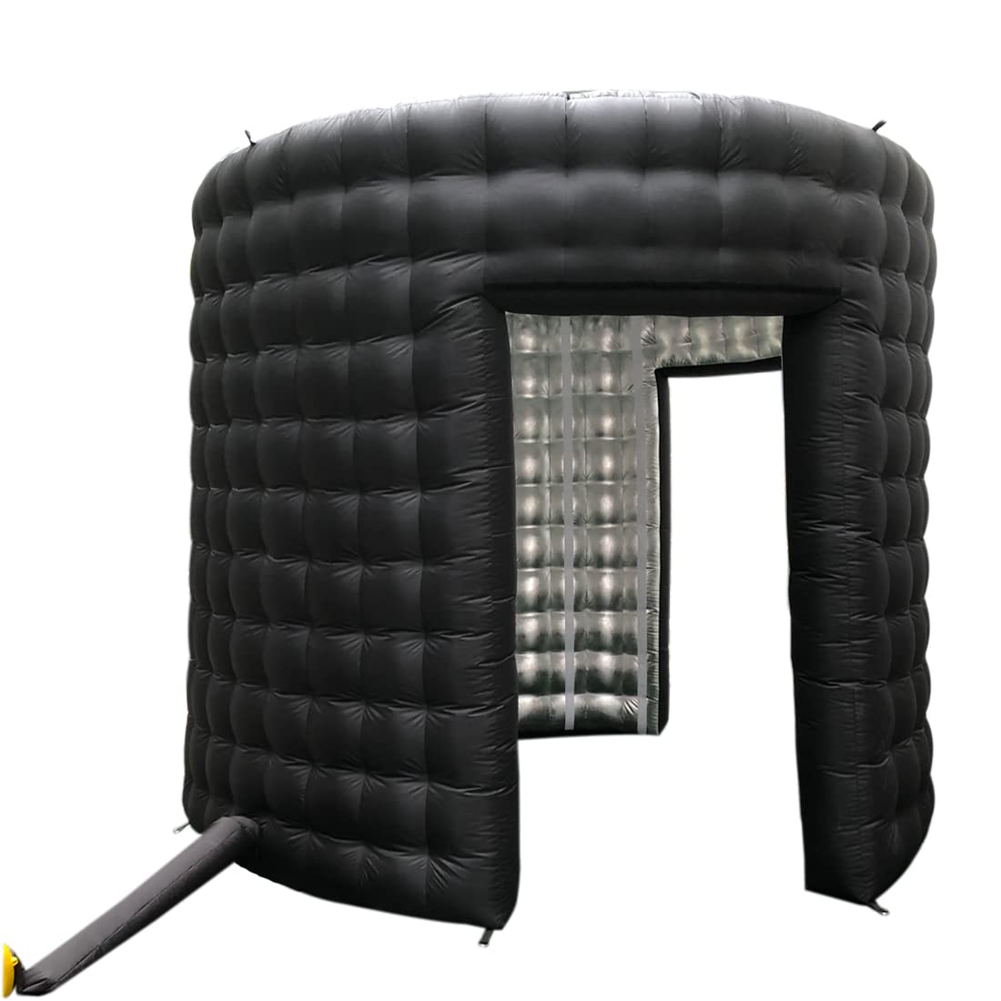 Vinfgoes 10ft Diameter Round Inflatable LED 360 Photo Booth Enclosure with 24pcs Led Light Tube& Air Blower Photo Booth Backdrop for Wedding, Birthday, Exhibition, 3 Doors