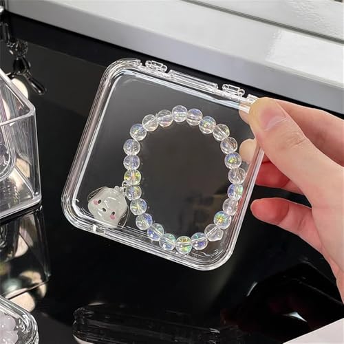 Image of 15PCS Press On Nail Packaging Boxes with Big Storage Containers Boxes Hinged Lid and Rectangle for Bracelet Making DIY Jewelry Badge Craft Nail Storage