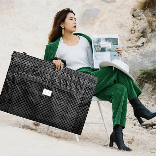 Mordx Art Portfolio Tasche Transporttasche für Zeichenplatte Multifunktional Zeichentasche mit Griffen Künstlerbedarf für Aufbewahrung von Büchern,Zeichenbrettern,Ordnern (S-54 x 66cm)