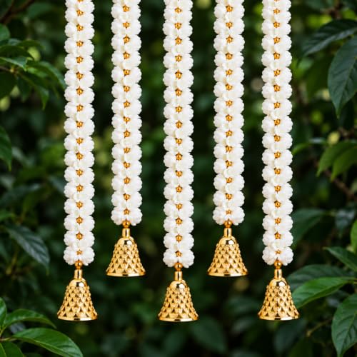 Best Artificial Flower Garlands: Festive Floral Decor 35 Schaplet (3 ft Pack of 2) Artificial Flower Garland Jasmine Gold ...