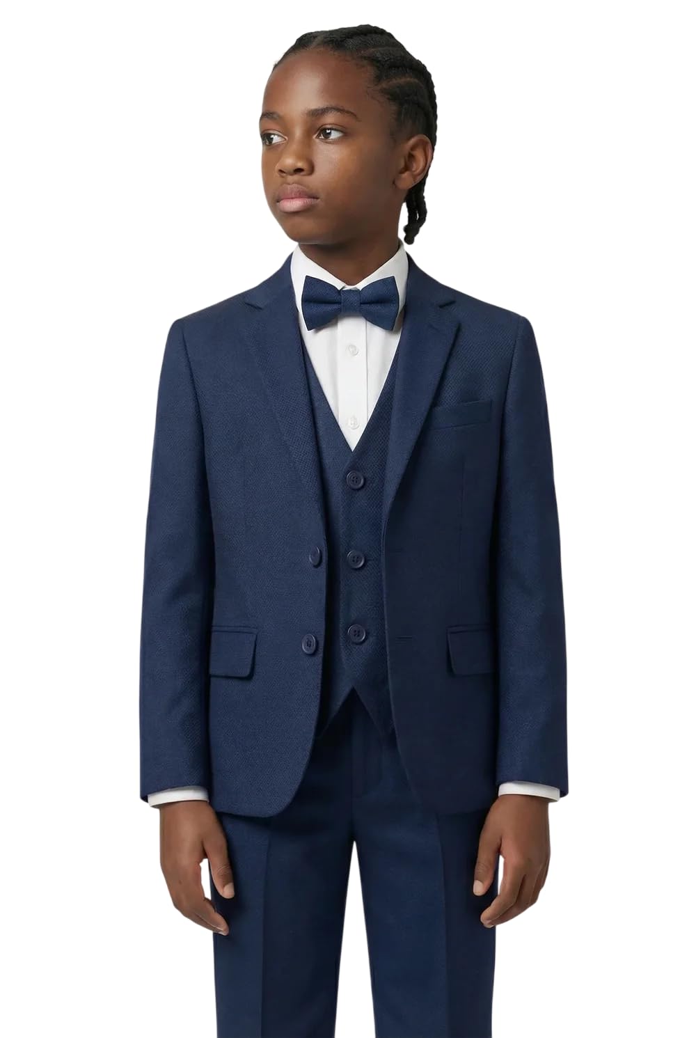 Completo da Uomo 7 Pezzi con Motivo a Fantasia – Abito da Cerimonia Slim Fit per Occasioni Speciali, età 15 Anni