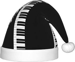 Augenstern Christmas Hat Black-And-White-Piano-Keys Xmas Hat Unisex Santa Hat