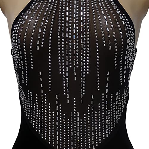 ZLBDYG Vestido feminino sexy de malha com emenda de veludo dourado gola alta no quadril vestido midi