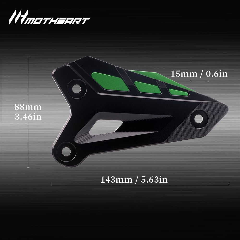 Motorrad Hinterer Pedal-Fersenschutz für Z900 2017-2026 Z900SE 2022-2026 Robuste Schutzplatte z900 z900se Zubehör (Grün)