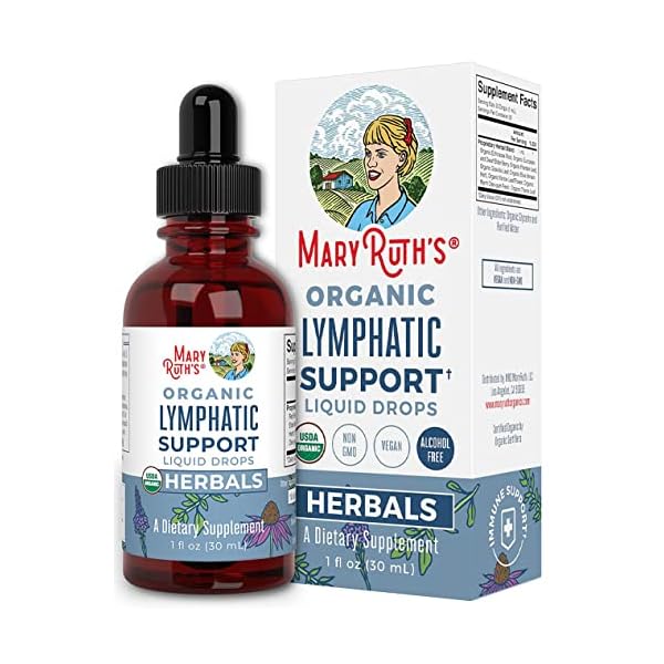 Lymphatic Drainage | Lymphatic Support Drops | USDA Organic Lymphatic Cleanse with Echinacea & Elderberry for Immune…