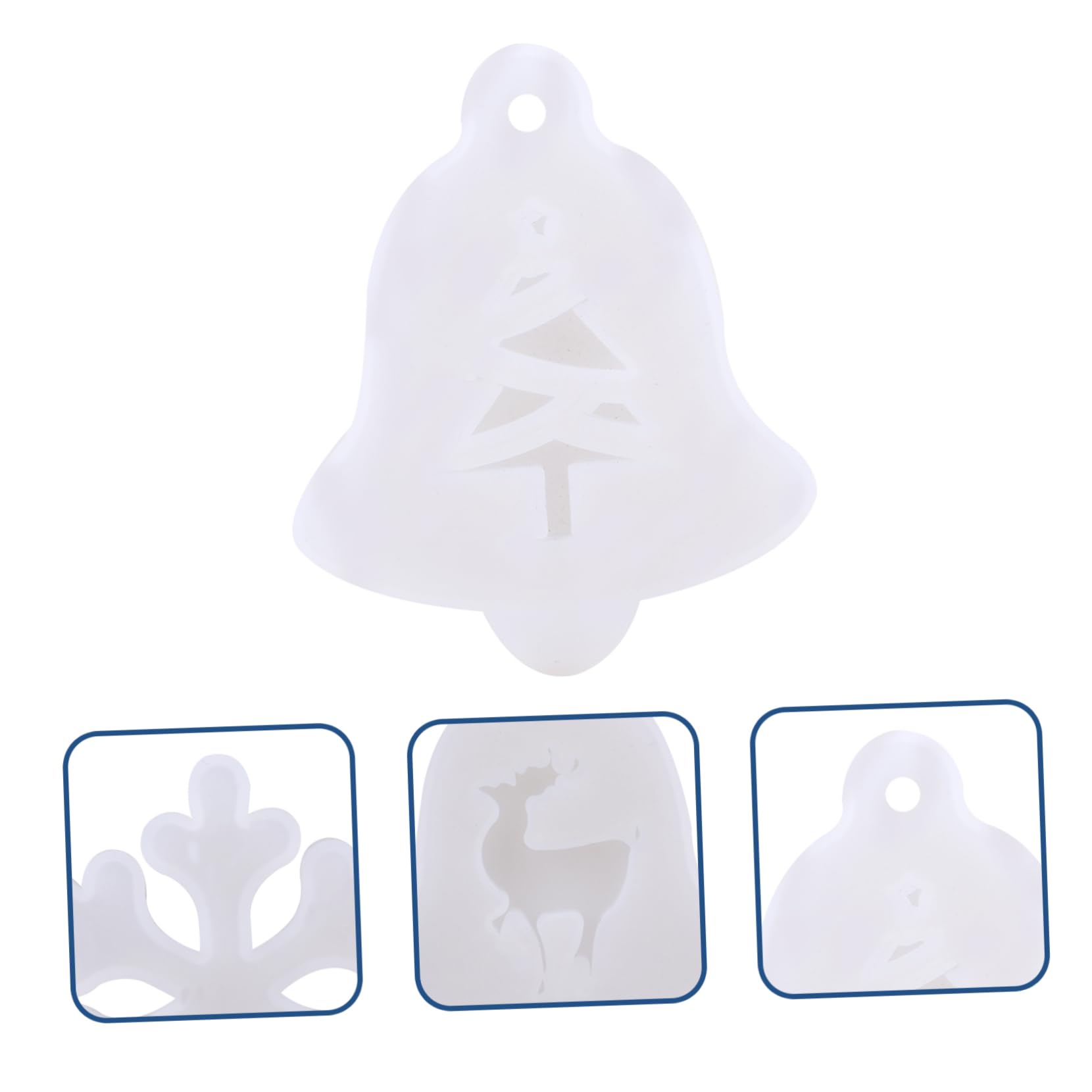 Tofficu 3 Series Moldes De Silicona De Navidad Moldes Caseros Redondo De Torta Fondant Casero Marcos De Epoxi De Cristal De Navidad Gel De Sílice 6 Piezas*3