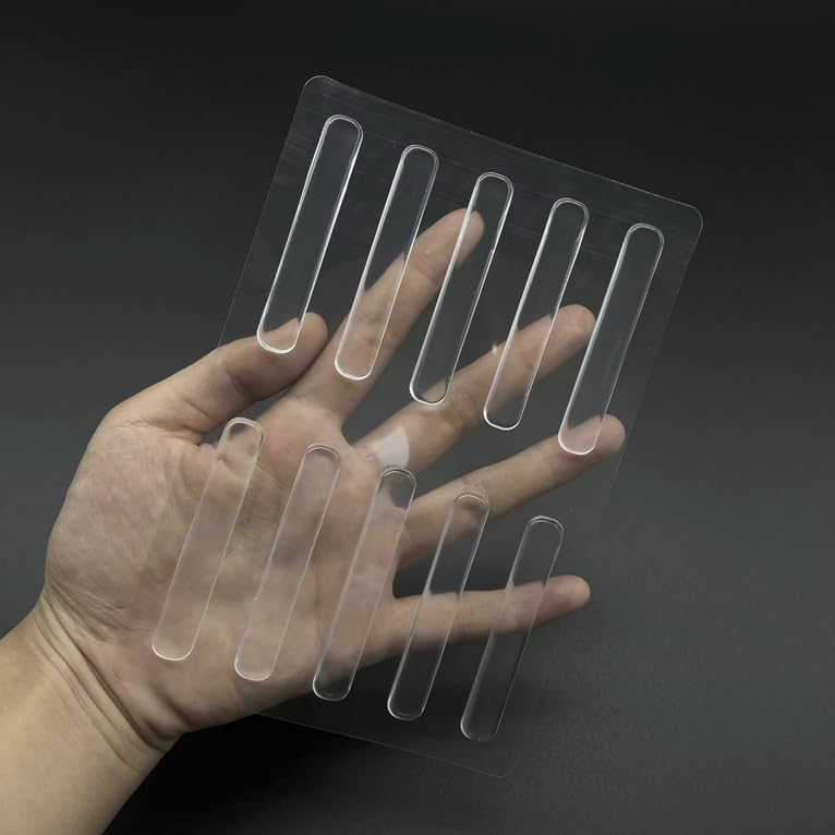 Generic Home Life | Transparent | Silicone Anti-Collision Strips for Furniture Protection | Sliding Door Bumpers | Wall Protection | Set of 10