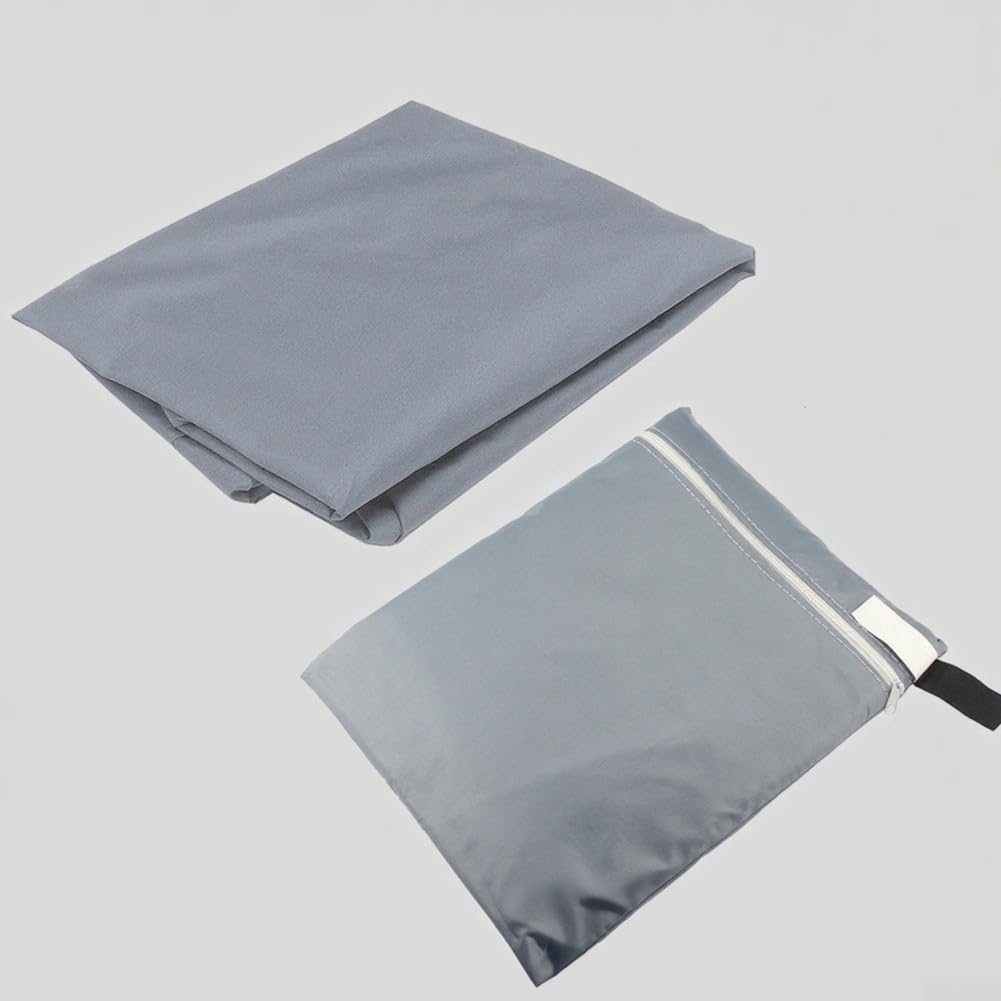 Premium 600D wodoodporny pokrowiec Oxford do grilla na świeżym powietrzu, elastyczny brzeg, kieszeń do przechowywania, kolor taupe, 94 x 68,5 x 61 cm, ochrona zintegrowanych grillów