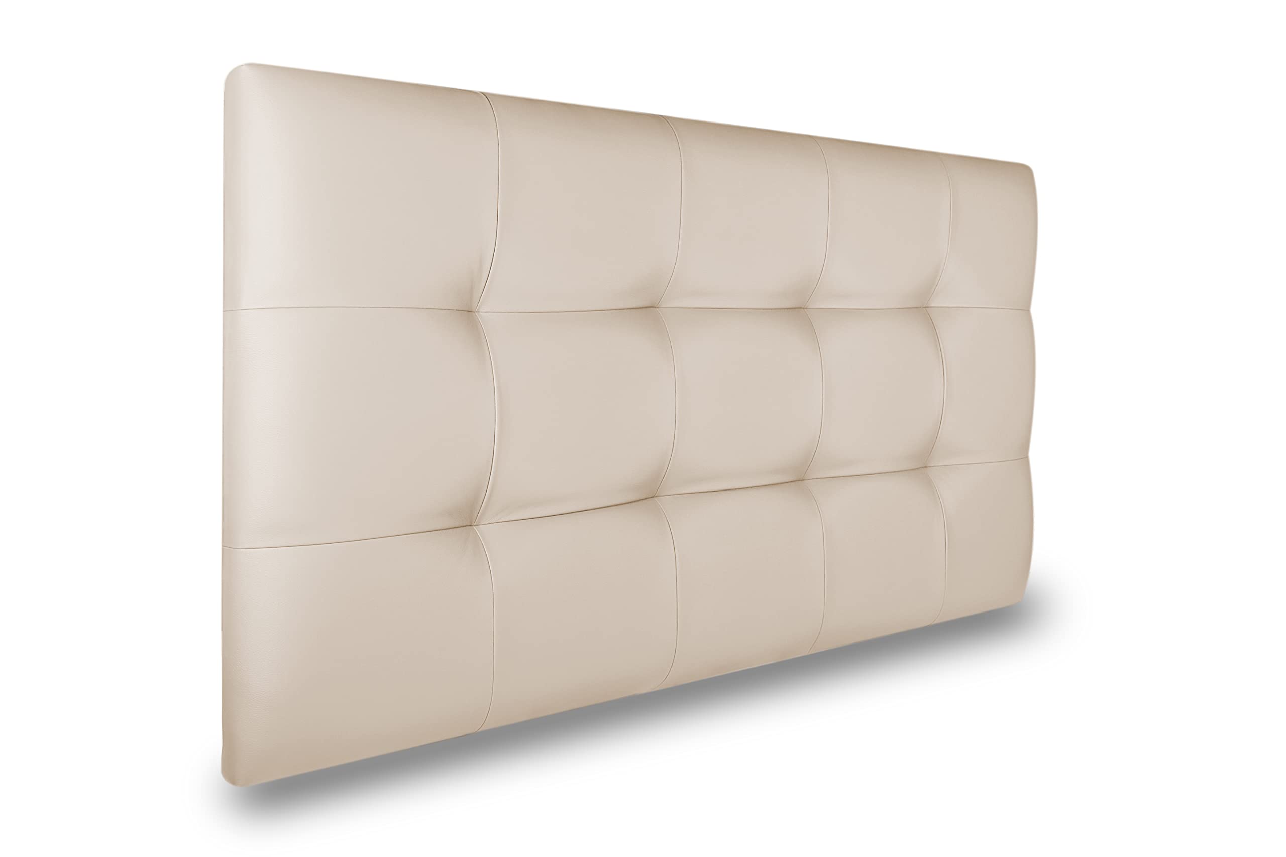 DecorQUALITY Cabecero Cama tapizado Polipiel Mod. Texas Big 90 135 150 165 180 2000 (Beige, 105 * 70)