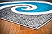 0327 Turquoise White Gray Black 5'2x7'2 Area Rug Abstract Carpet