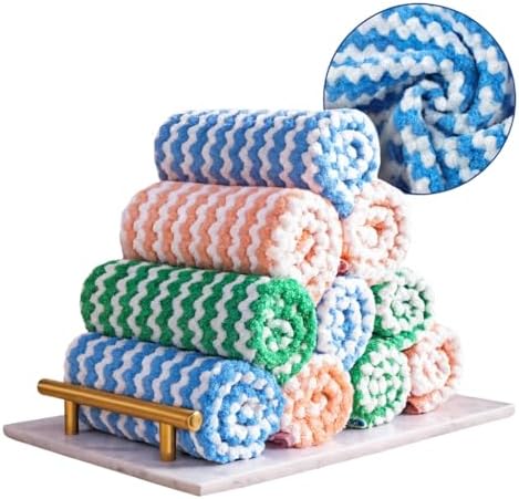 Kit Flanelas de Microfibra Multiuso Panos Reutilizáveis 25x25cm A...