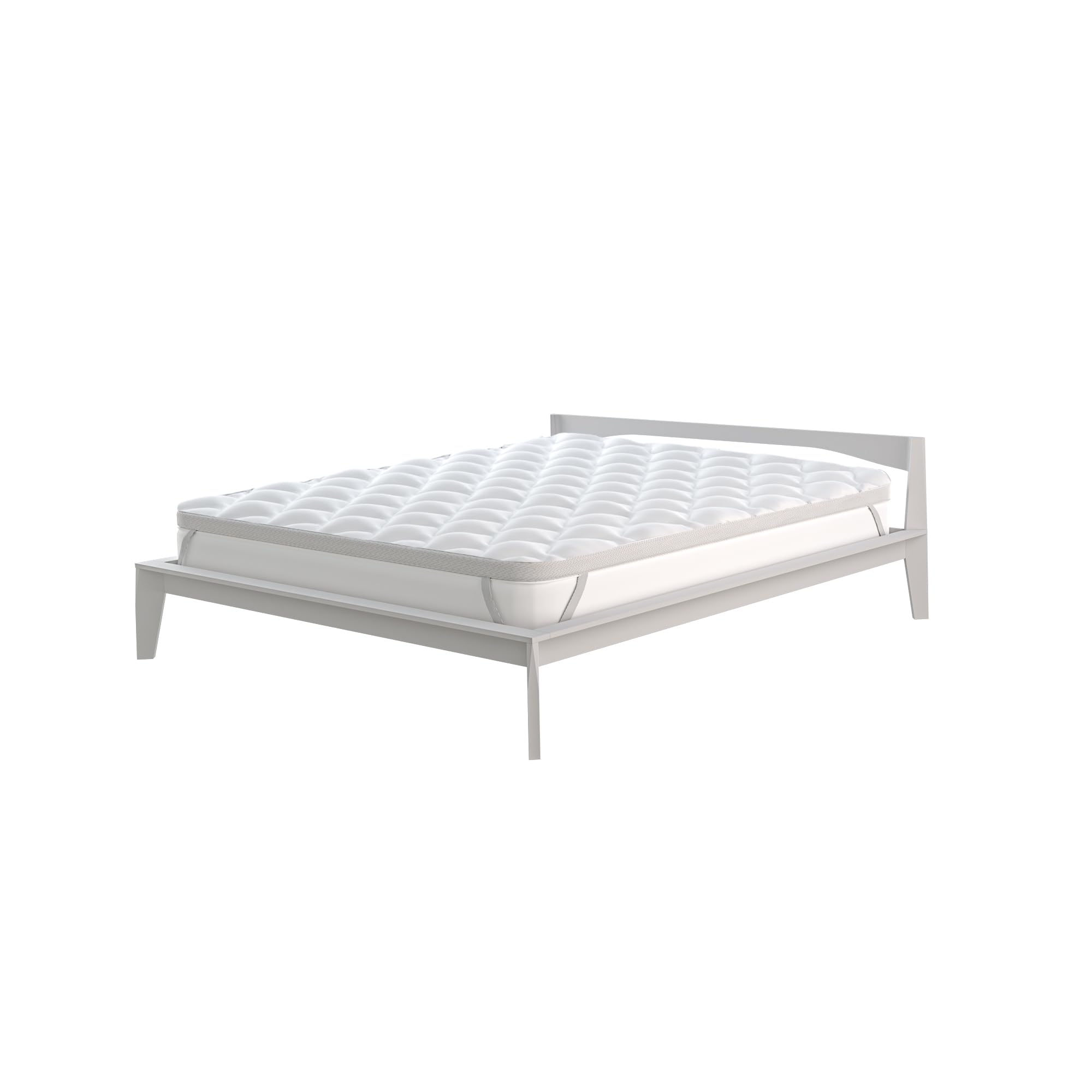 Topper DREAM imbottito e trapuntato, Coprimaterasso Letto Matrimoniale Maxi 180x200 cm, Imbottitura da 700g/m², con Elastici Angolari e soffietto da 8 cm - Lavabile in Lavatrice