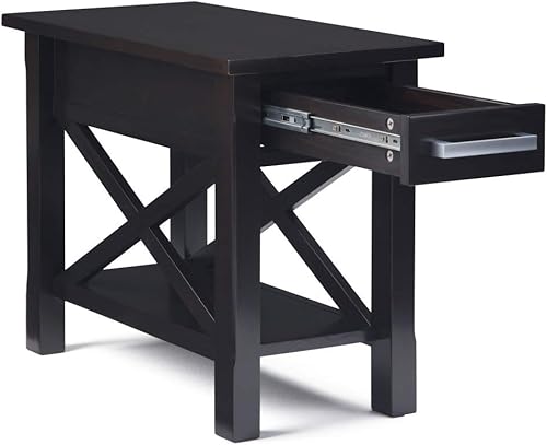 Miniatura 171 de SIMPLIHOME Kitchener Mesa consola – Mesa de sofá de madera maciza de 47 pulgadas de ancho en color blanco, mesa de almacenamiento contemporánea para