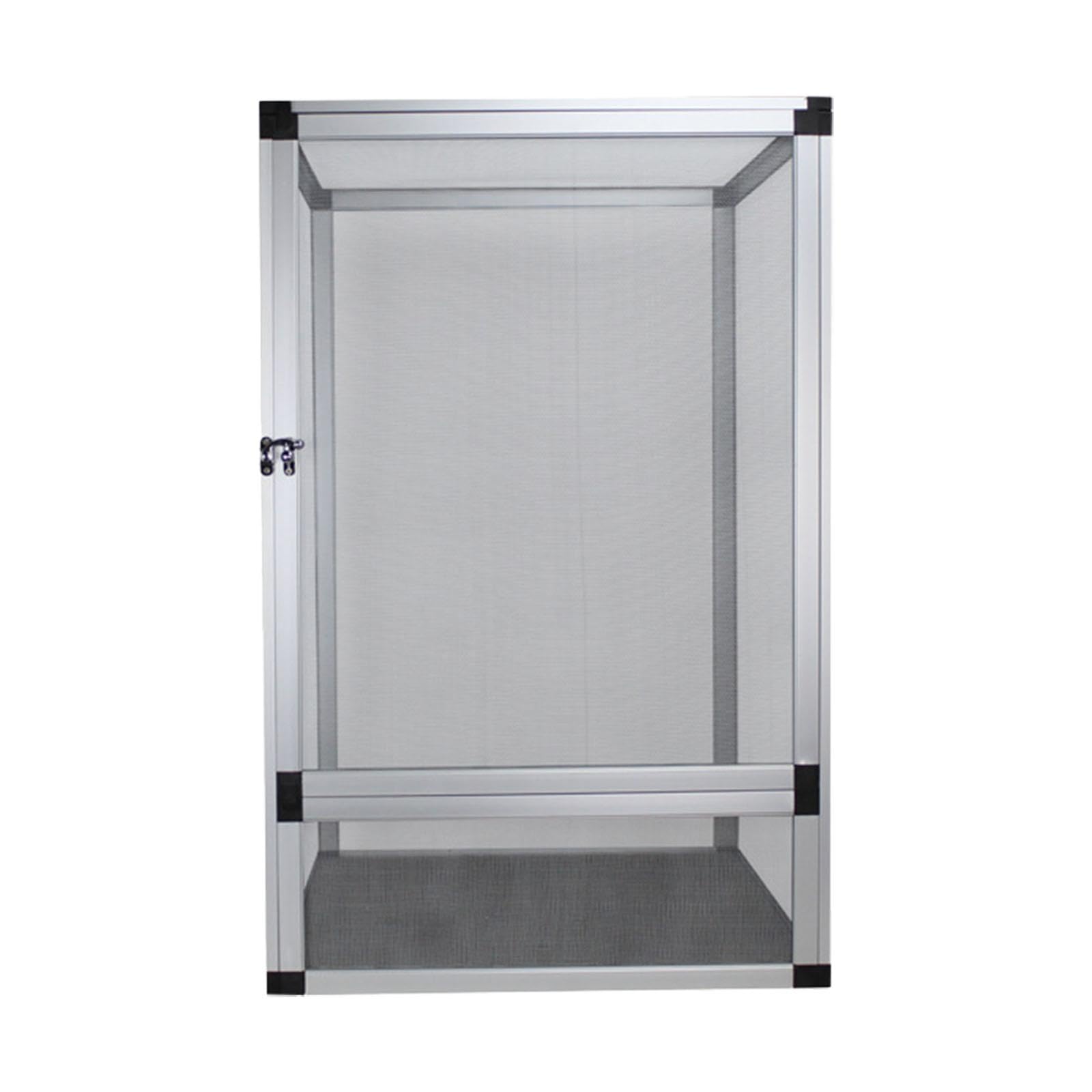 Baoblaze Jaula para Reptiles Terrario Ventilado Hábitat Multifuncional Recinto para Mascotas Observación de 360° para Camaleón Serpiente Dragón, Plata