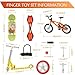 Sumind 18 Pieces Mini Finger Toys Set Includes Finger Skateboards, Bikes, Mini Scooters and Matched Wheels and Tools Accessories Fingertip Movement Educational Toys for Gifts Party Favors