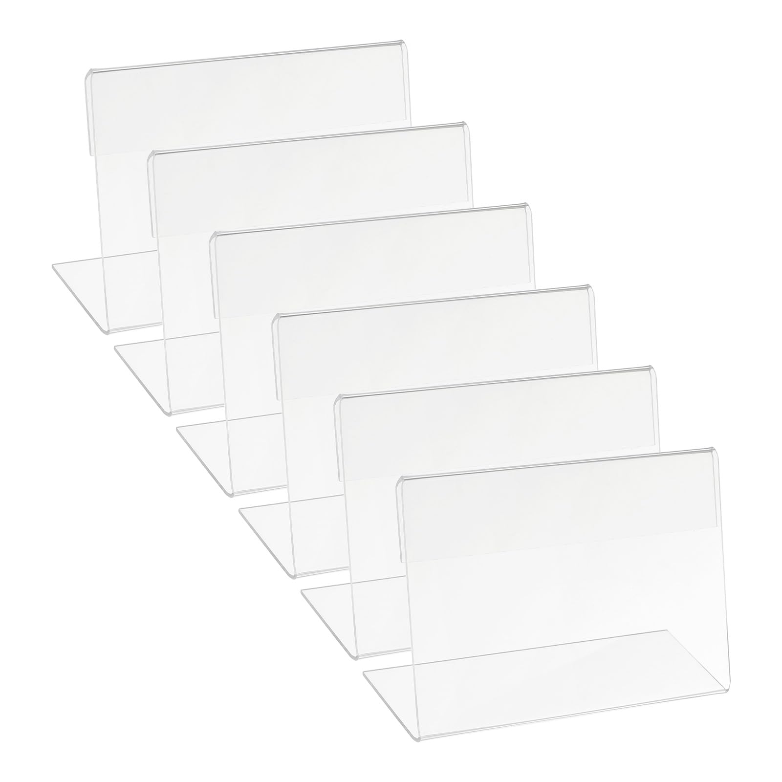 Cadres publicitaires inclinés en acrylique transparent pour étiquettes de prix
