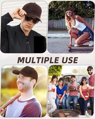 Image of Handepo 24 Pcs Blank Baseball Caps Adjustable Back Strap Unisex Blank Design Caps Plain Unisex Hats for Men Women