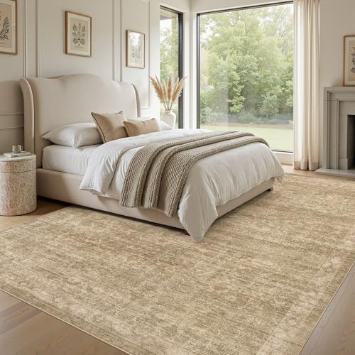 Nakagishi Neutral 9x12 Area Rugs for Living Room Washable Rugs, Dark Bown by Nakagishi - Used condition - Image 7