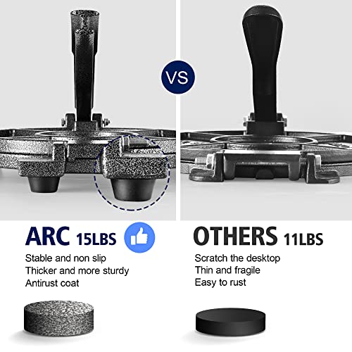 Arc Tortilla Press 10.4 Inch, Cast Iron Tortilla Maker, Heavy Duty Tortillera Pataconera, Flour Tortilla Press, Roti Maker, Taco Maker, Taco Press, Black Gray #TOP2