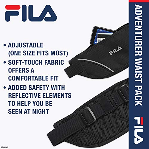 FILA Accessories Pochete de cinto de corrida | Bolsa esportiva ajustável aventureira para mulheres e