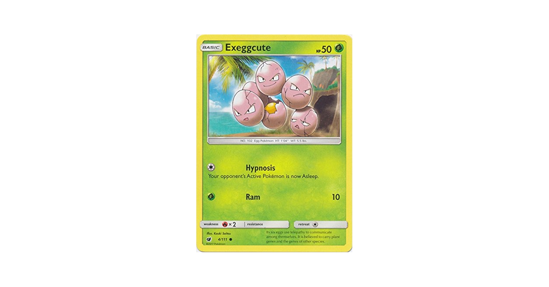 Amazon.com: Pokemon - Exeggcute - 4/111 - Common - Sun