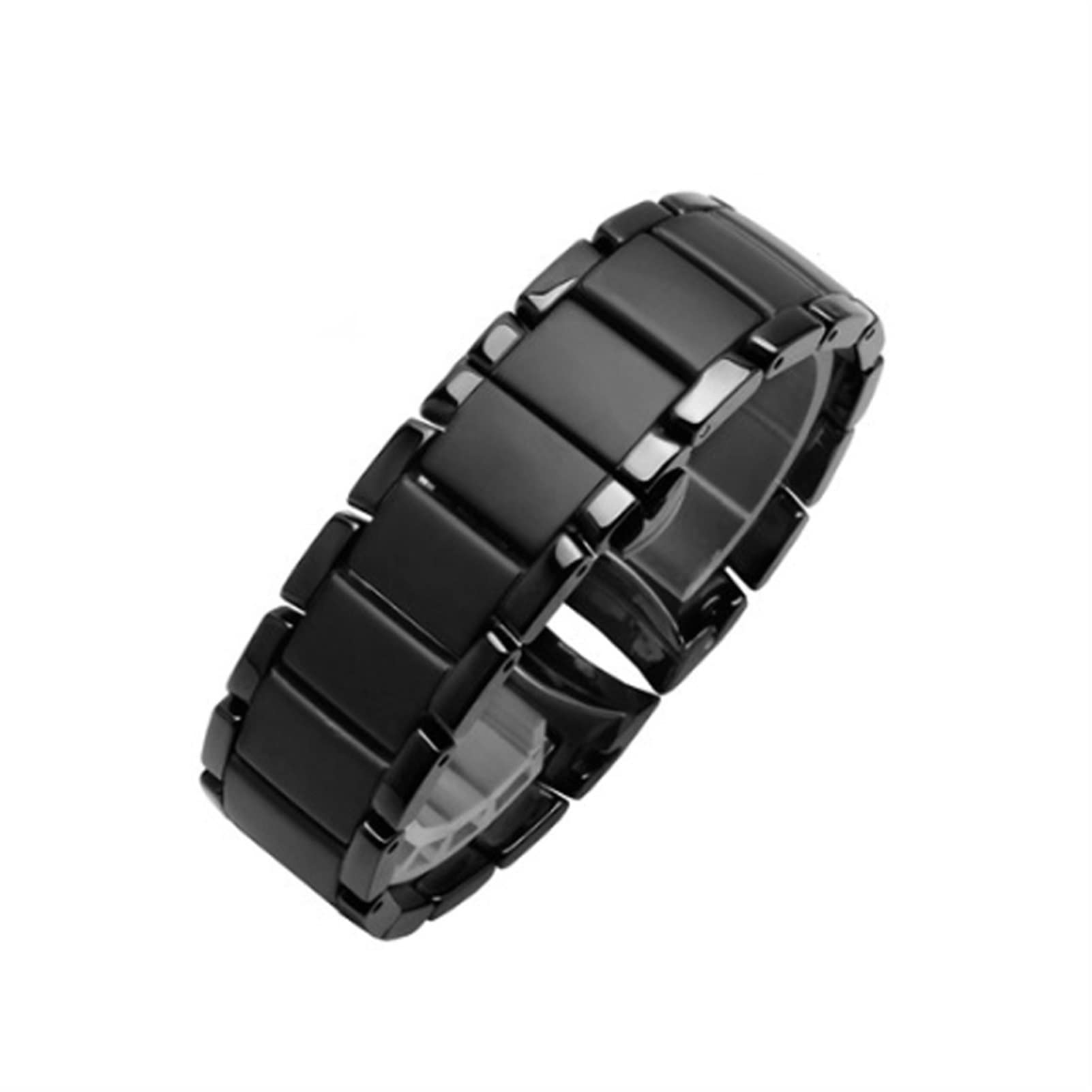 JDIME Banda d'oro di ceramica per armani AR1451 AR1452 AR1400 AR1410 Orologi cinghia con chiusura a farfalla in acciaio inossidabile 22 24 mm di guardia