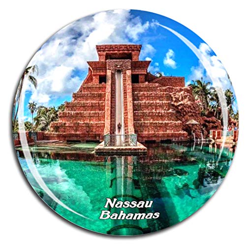 Imán de nevera cristal 3D Atlantis Paradise Island miniatura 1