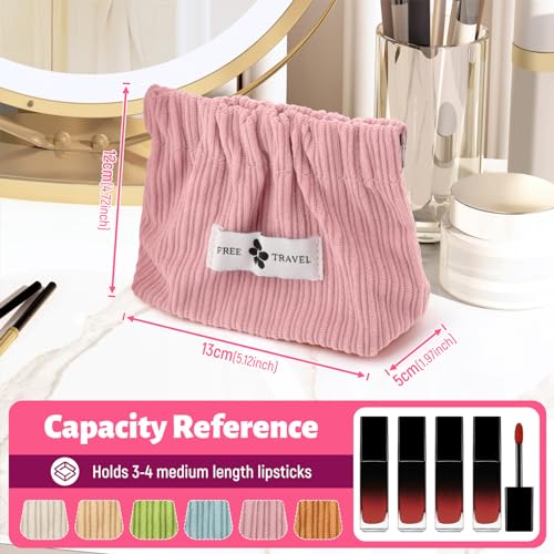 Corduroy per Organizer Pouch, 8pcs Shrapnel Portable Elastic Small Storage Bag for Inside Purses, Hair Tie Lipstick Makeup Bags4