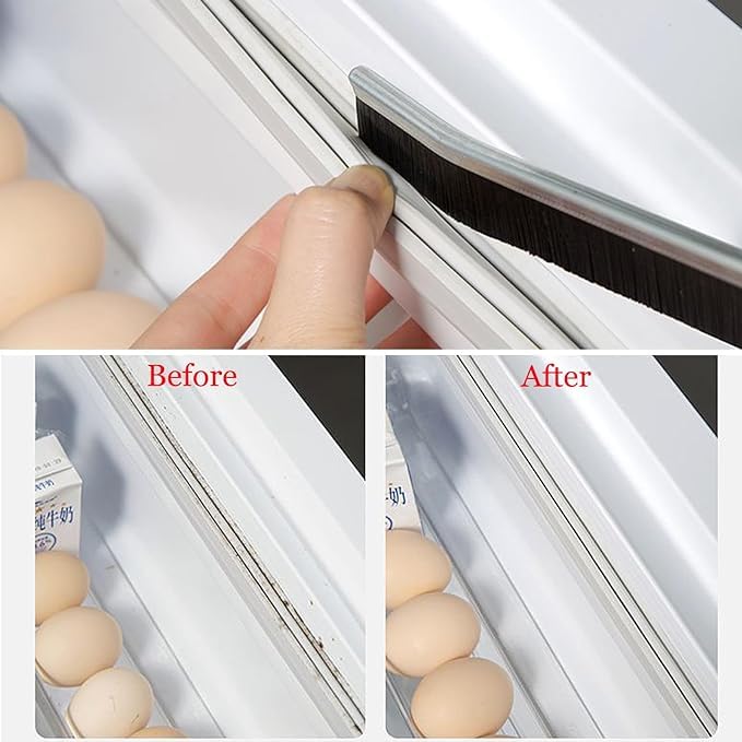 SARTHU Plastic Gap Cleaning Brush,Bathroom Gap Cleaning Brush,Clean The Dead Corners of Kitchen Tiles,Multifunctional Window Slots,Multi-Purpose Door Window Track Deep Cleaning Brush(Gap Brush) 4