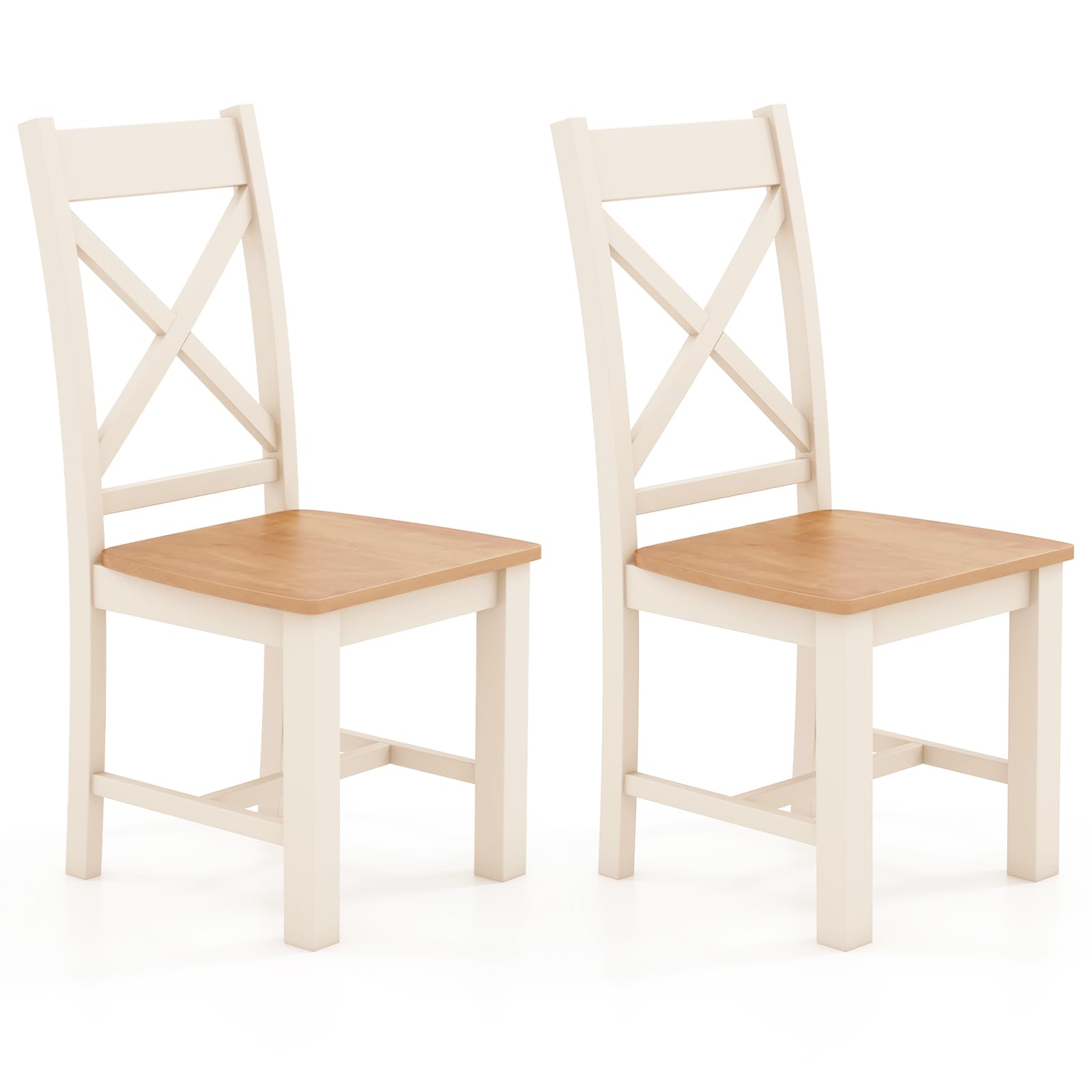 Amazon.com: Giantex Wooden Dining Chairs Set of 2, Farmhouse
