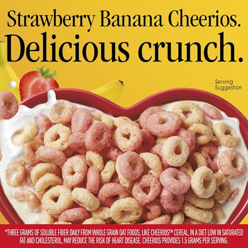 Cheerios Strawberry Banana Breakfast Cereal, Gluten Free, 11.2 oz - image 3