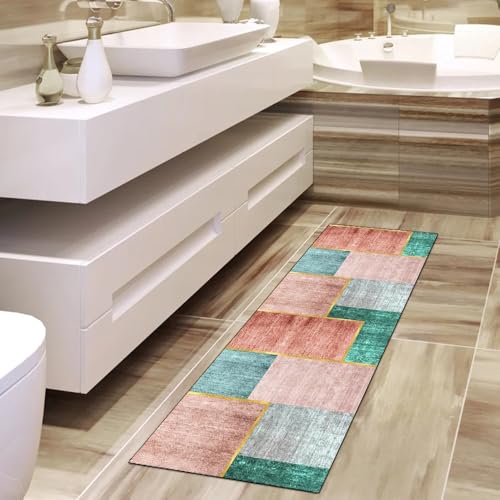 Alfombra larga para dormitorio transitable lavable de 60x160 cm 4