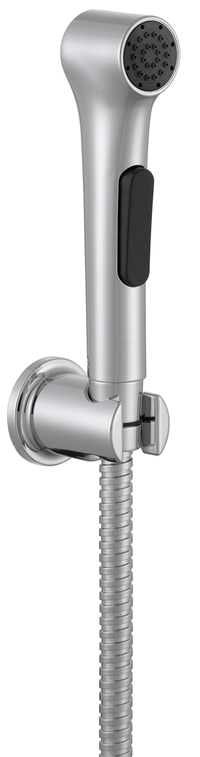 Jacob Delafon Elate - Ducha higiénica para inodoro, con soporte de pared y flexible de 1,2 m, 1 chorro, sin grifo, acabado cromado - E97258-CP