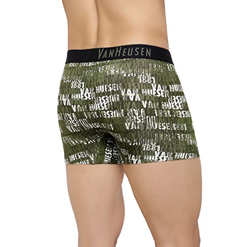 Image of Van Heusen Men's Cotton Trunk - Pack of 1 | Contoured pouch for support | Antibacterial Briefs | Sweat Absorbant | Moistue Wicking | Breathable Everyday Underwear | Long Lasting Color| Fun Prints | Style 10051
