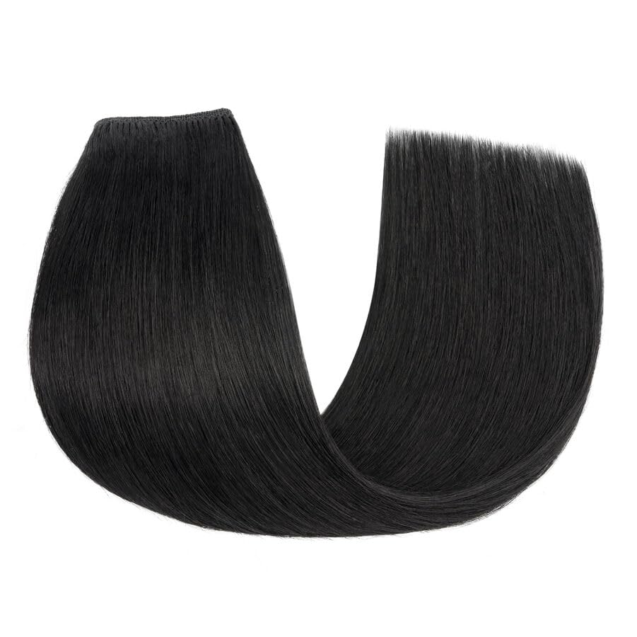 Wire Hair Extensions Straight 12 Inch #01 Jet Black