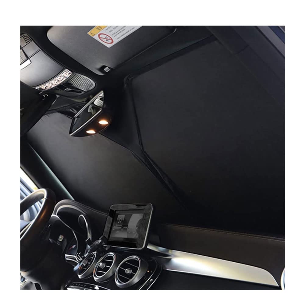 Auto Frontscheibe Sonnenblende für Hyundai Elantra 2010-2016, Faltbar Sonnenschutz Atmungsaktives UV Schutz Schutz Autozubehör,A/Black
