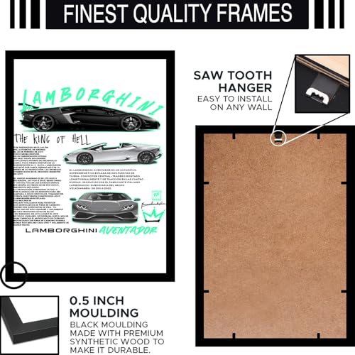 Image of BLINKART Nissan Silvia S15 CarFramed Posters Gift Items Boys Room Wall Decoration Bedroom Office Studio Synthetic Wood Frame & Acrylic Glass Ready to Hang - 12x8 Inch, (A4 Size) - CAR-207