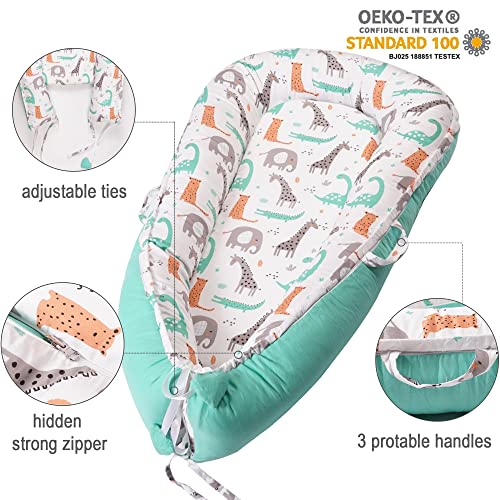 Image of Viviland Baby Lounger Snuggle Me Lounger Fits 0-24 Months Newborn Infant Babies, Dinosaur